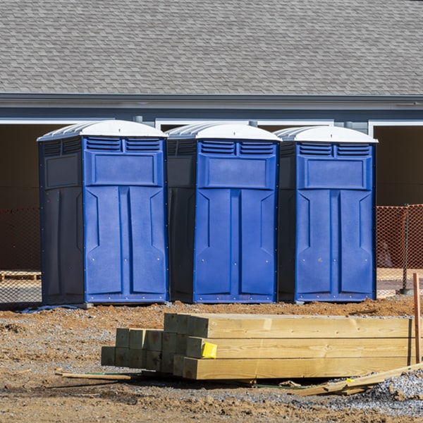 how often are the porta potties cleaned and serviced during a rental period in Elon